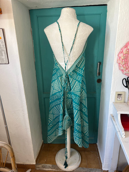 Magic dress long -   Formentera turquoise -  AUROBELLE  IBIZA