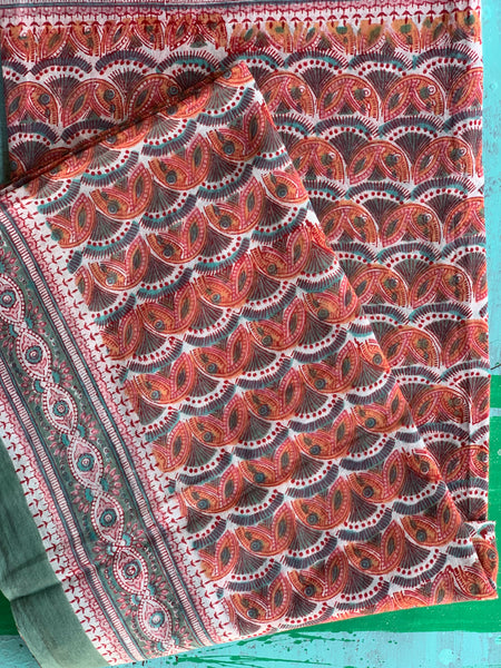 Big size Sarong    or Pareo in block print new collection 24