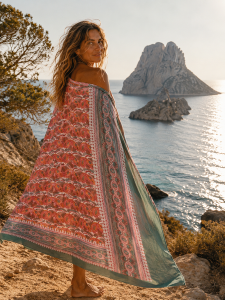 Big size Sarong    or Pareo in block print new collection 24