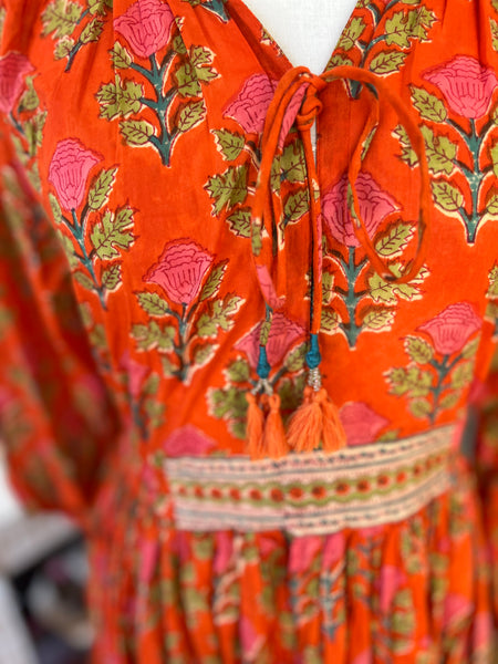 Gypsy dress orange pink special