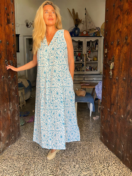 Sergio Turquoise boho dress
