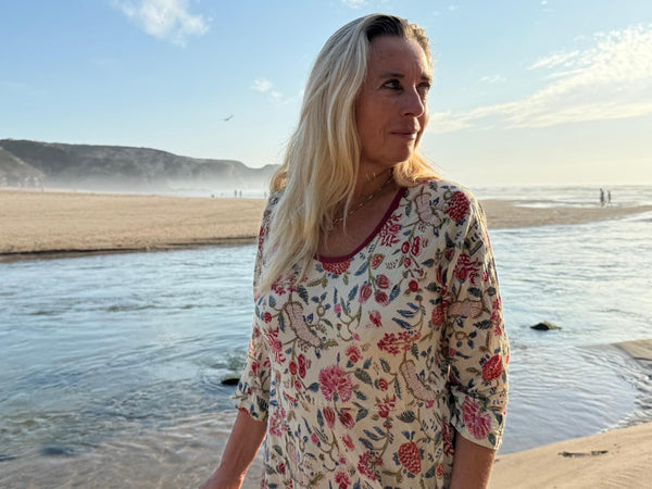 Sundress odeceixe hand block print -  AUROBELLE  IBIZA