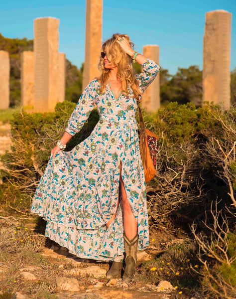 GODDESS DRESS turquoise Ibizabohogirl -  AUROBELLE  IBIZA