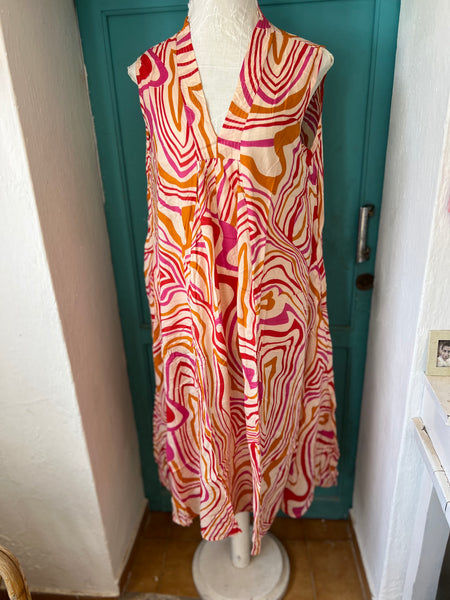 Plead dress modal pink -  AUROBELLE  IBIZA