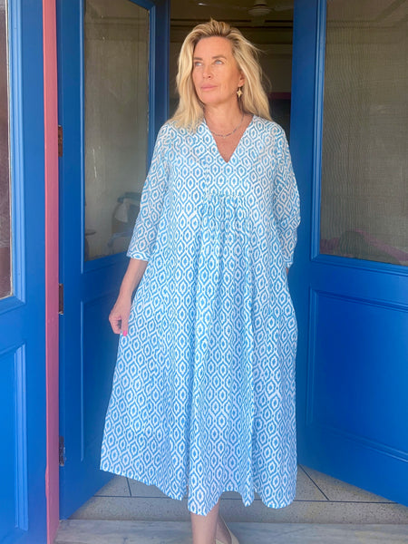 Kilol dress  blue Haveli -  AUROBELLE  IBIZA