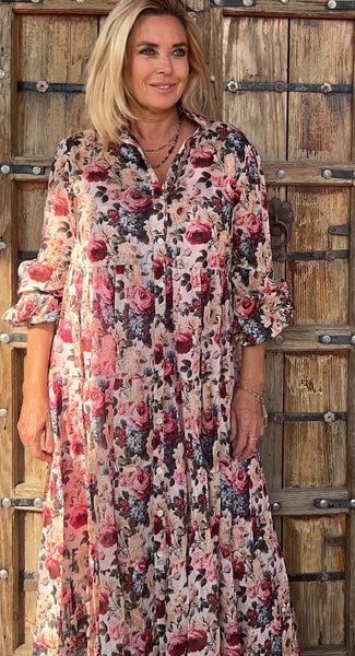 Romantic dress  Roses -  AUROBELLE  IBIZA