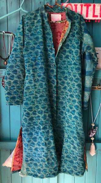Bohemian Kantha vintage coat