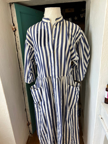 Blue stripe dress vintage