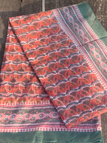 Big size Sarong    or Pareo in block print new collection 24