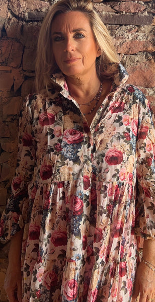 Romantic dress  Roses -  AUROBELLE  IBIZA