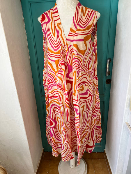 Plead dress modal pink -  AUROBELLE  IBIZA