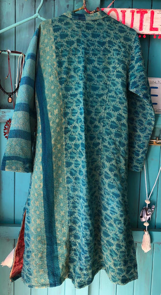 Bohemian Kantha vintage coat