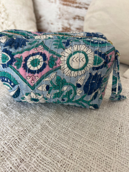 Small bag quilted  blue glitter -  AUROBELLE  IBIZA