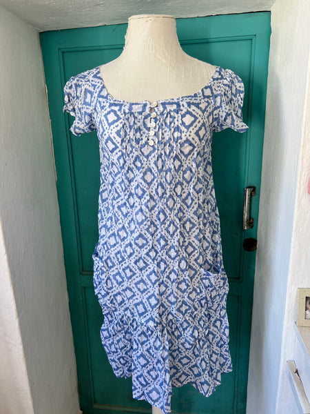 Anoushka blue island  boho summer dress