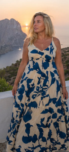Isla dress  blue flower