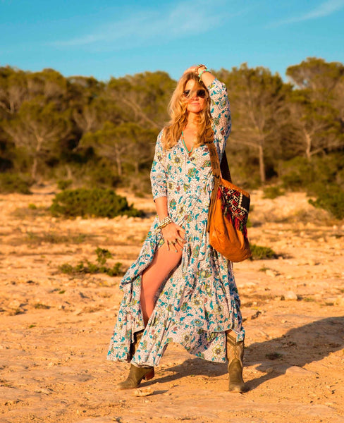 GODDESS DRESS turquoise Ibizabohogirl -  AUROBELLE  IBIZA