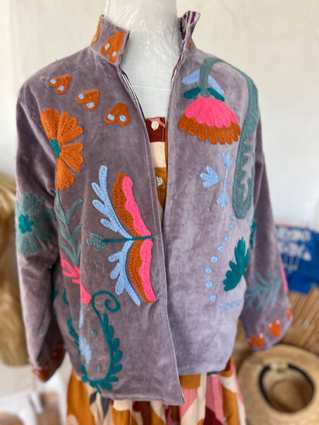 Velvet Love Jacket grey 💙 -  AUROBELLE  IBIZA