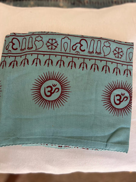 Om  🕉 big size Sarong - Pareo shawl in turquoise