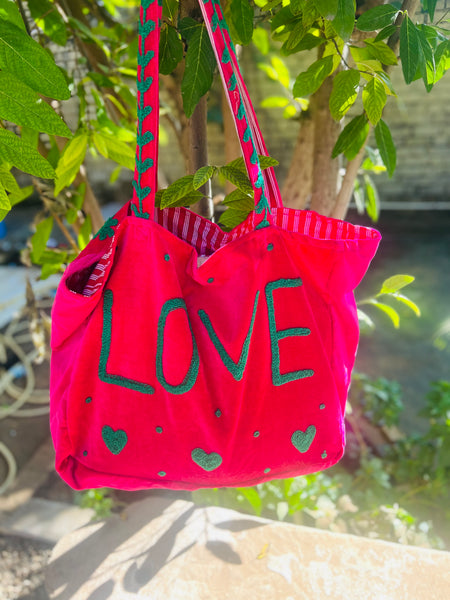 Velvet Love Tote Bag – Big Inside, City Ready -  AUROBELLE  IBIZA