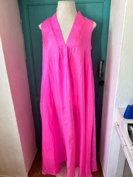 Pam  100 % organic Silk  dress hot  pink