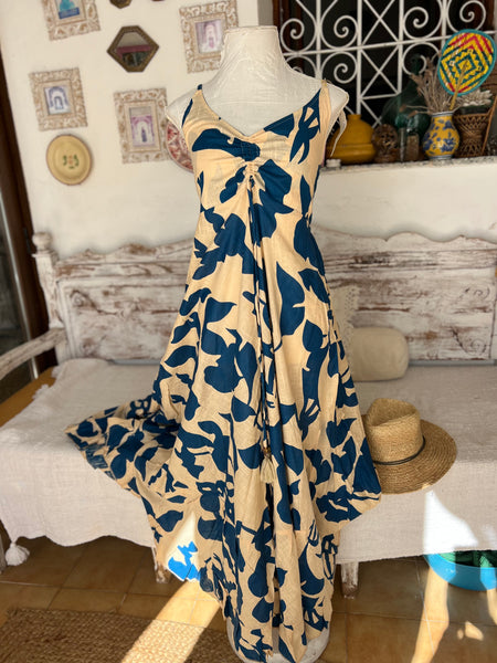 Isla Dress - blue flower 🌺 -  AUROBELLE  IBIZA