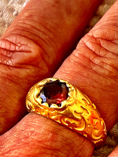 Classic Garnet gemstone designer Goa   ring