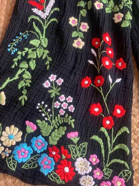 Chiang Mai boho trouser with flower hand embroidery 🧵