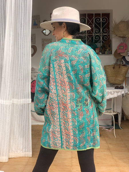Kantha  jacket in vintage cotton textiles