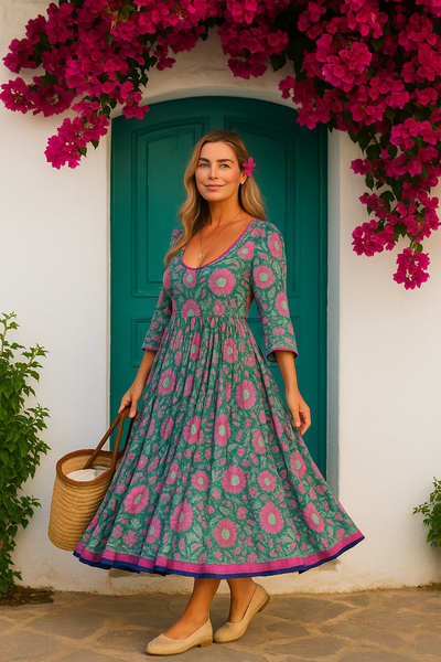 SANTA FE  3/4 sleeve Sunflower