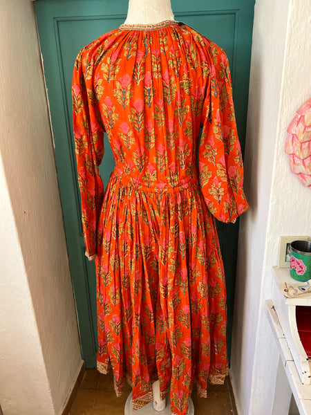 Gypsy dress orange pink special