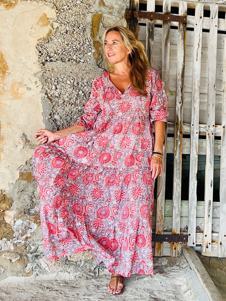 Boho dress sun flower