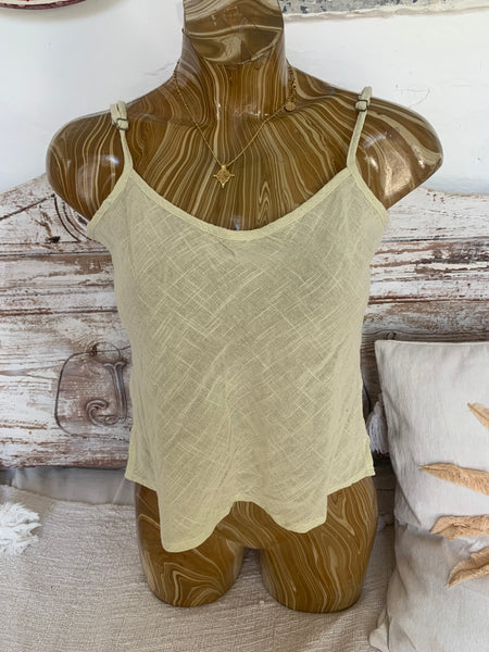 Sexy boho linen top pistachio