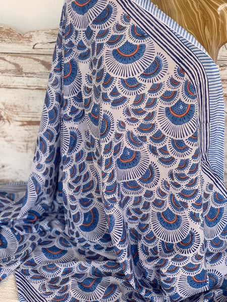 Big size Sarong    or Pareo in block print new collection 24