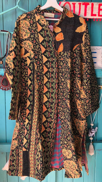 Bohemian Kantha vintage coat
