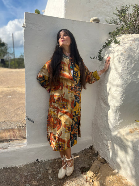 Bohemian Kantha vintage coat