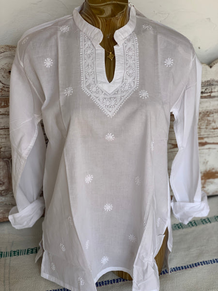 Chinese kurta ,Hand embroidery 🧵 kurta , blouse ,shirt