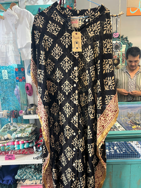 Fredy kaftan  size in happy block print