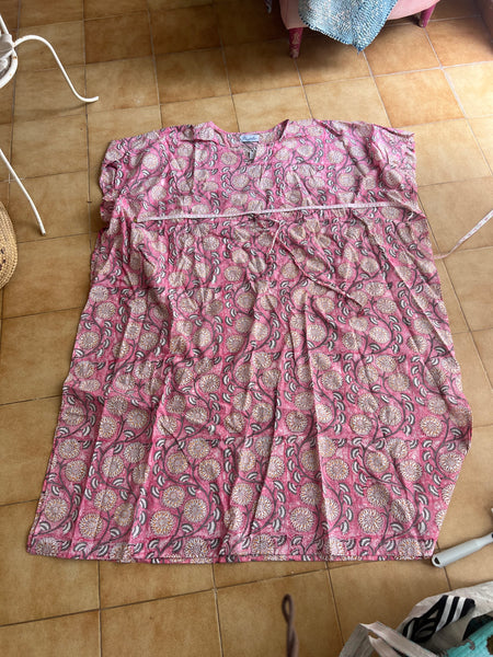 Kaftanfree size in happy block print