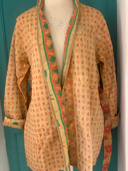 Kantha Indian vintage jacket brown