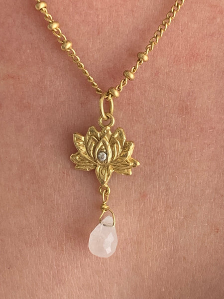Lotus necklace for strength and empowerment
