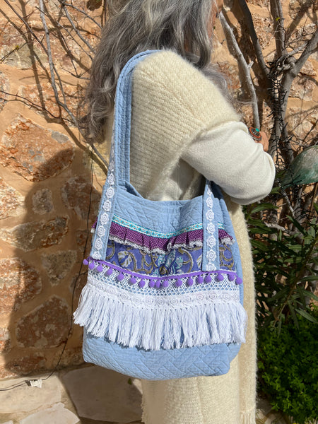 One-of-a-Kind Ibiza Patchwork Bag- be the change you want to see -  AUROBELLE  IBIZA