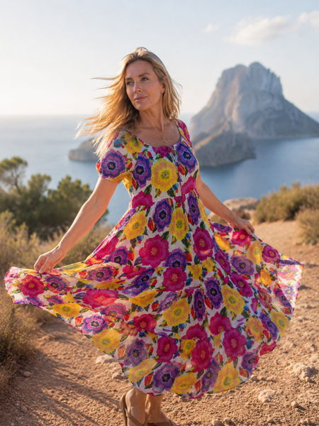 Ishi Daughter Dress – flower power 26 -  AUROBELLE  IBIZA