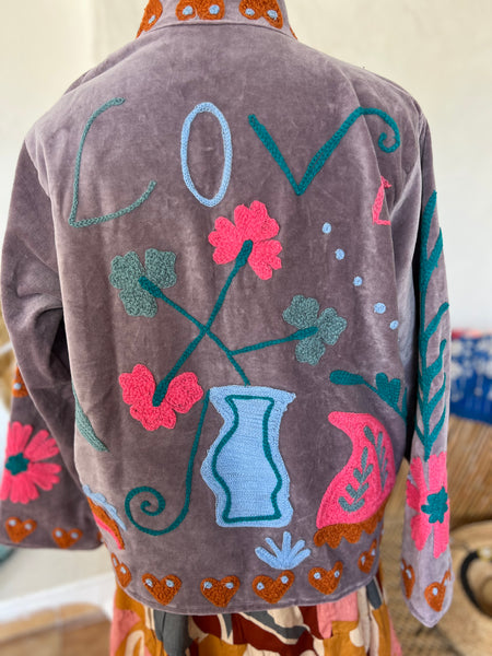 Velvet Love Jacket grey 💙 -  AUROBELLE  IBIZA