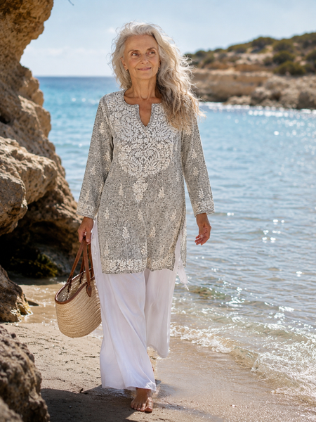 Silk Kurta  sexy leopard