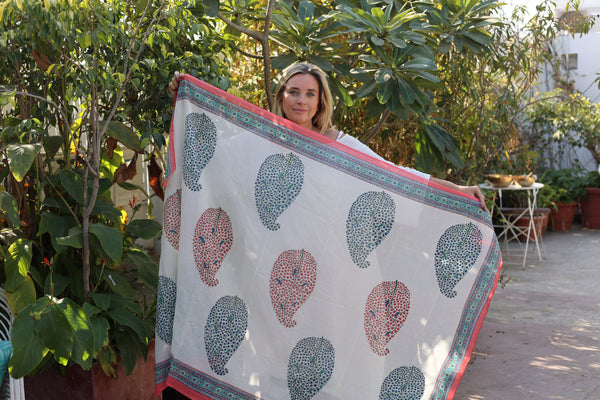 Big size Sarong    or Pareo in block print new collection 24