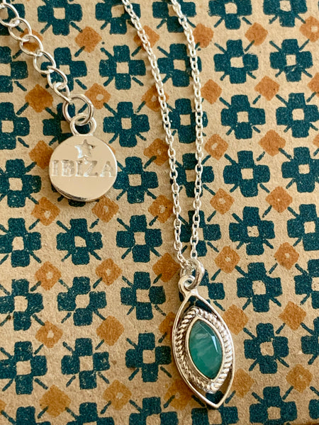 Amazonite silver  meaning of life necklace