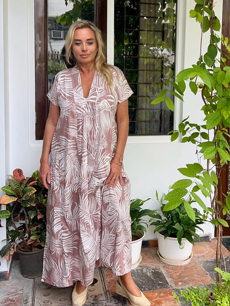 Martha Ikat dress short arm