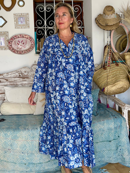 Vintage dress blue   Boho