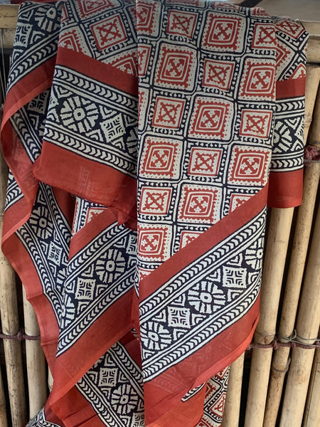 Big size Sarong   or Pareo in block print new collection