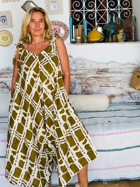 Jumpsuit happy summer in olive